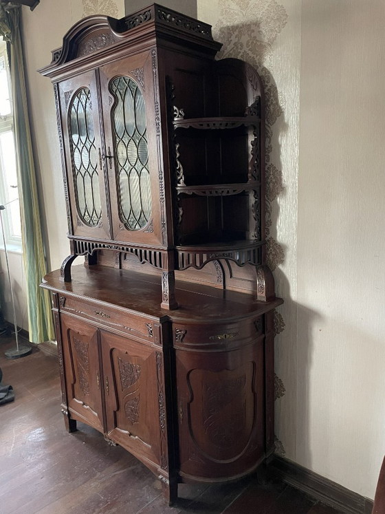 Antiker Buffetschrank – Buffetschränke, Glass, Wood (photo 4 of 6)
