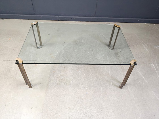 Image 1 of Peter Ghyczy T24 Pioneer Glass and Cast Brass Rectangular Coffee Table