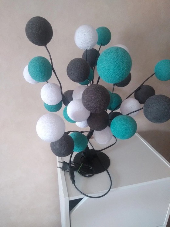 Image 1 of Tree Lamp With Cotton Beads