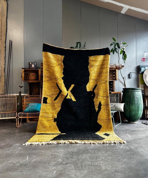 Marokkaans Boujad-tapijt 165 x 270 cm – Nieuw handgeweven wollen Berber-tapijt – Grafisch ontwerp