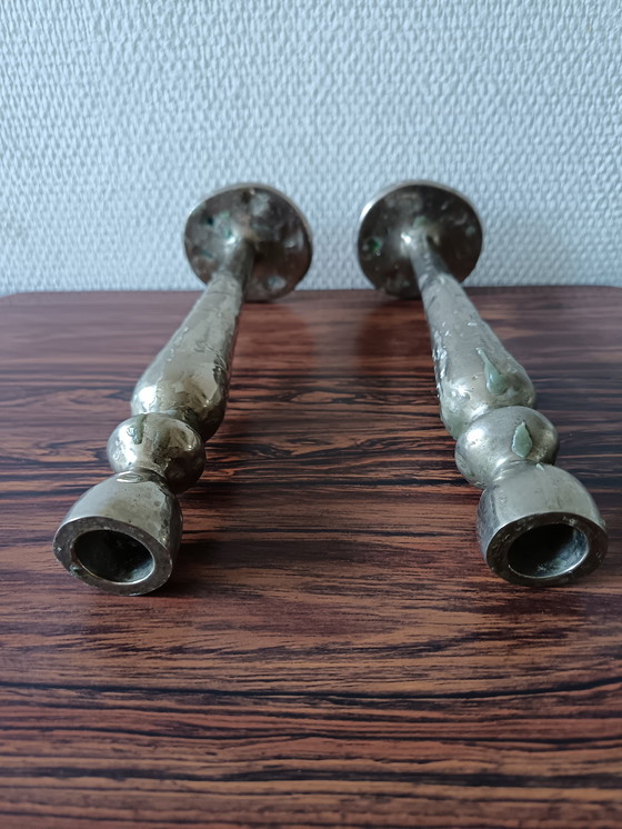 Image 1 of Vintage brutalistische kandelaar uit de jaren 70