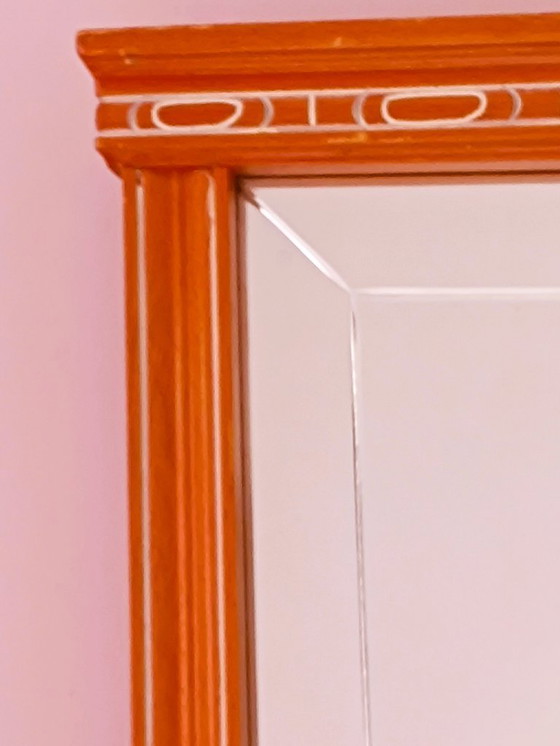 Image 1 of Wall mirror with beveled glass and solid wood frame