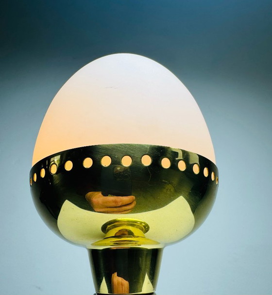 Model B-225/M Brass & Milk Glass Table Lamp by Hans-Agne Jakobsson for Markaryd AB, Sweden, 1960s (photo 3 of 9)