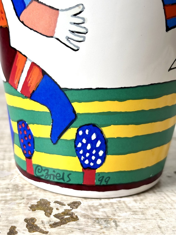 Vase en céramique de 1999 par l'artiste néerlandais Clemens Briels – Ceramic (photo 11 of 12)
