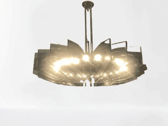 Lampadario di Gino Paroldo per Fontana Arte – Ottone, Italian Design (photo 9 of 11)