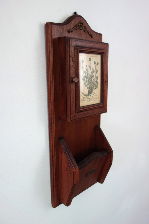 Boite à Clés et Porte Lettres Vintage Gravure Botanique
