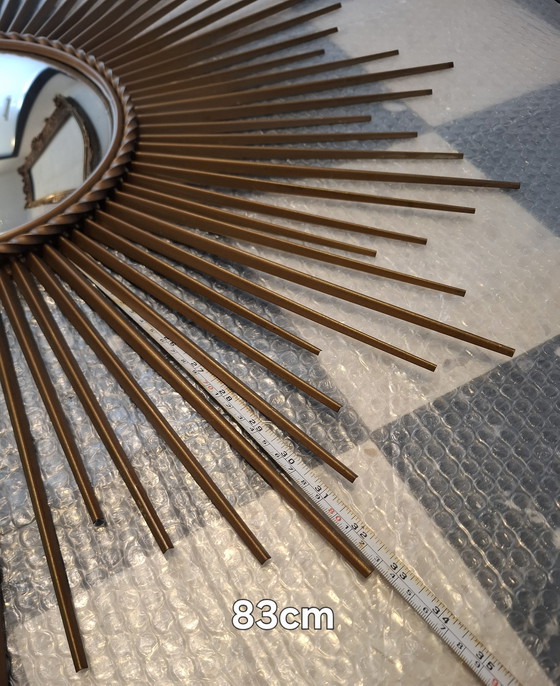 Image 1 of Espejo solar de 83 cm de Chaty Vallauris, firmado en 1960.