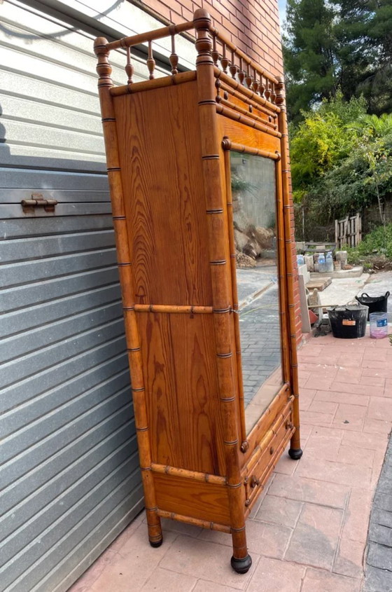 Image 1 of Armario Antiguo Imitación Bambú Siglo XIX