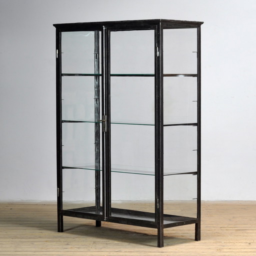 Iron museum display cabinet, circa 1920