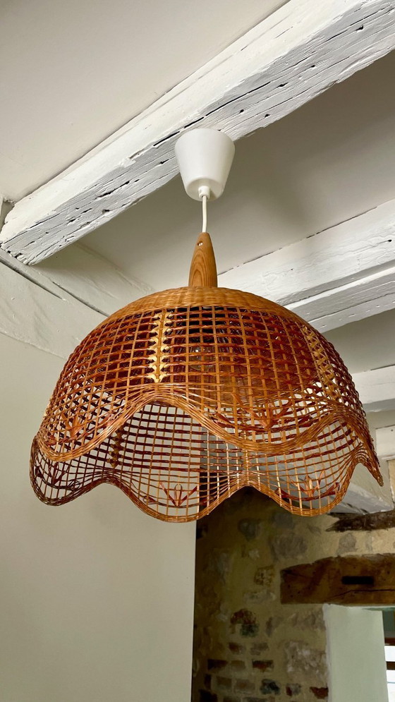 Image 1 of Decorazione vintage in vimini da appendere