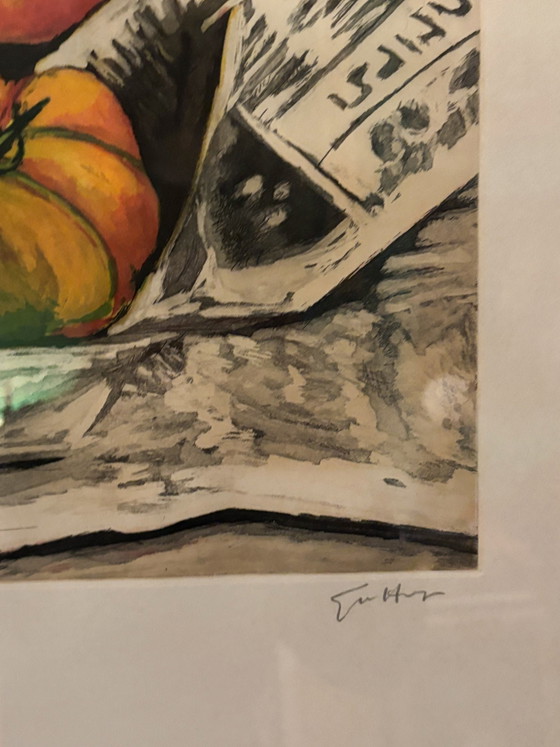 Lithograph of Still Life with Jacket by Renato Guttuso 1960s – Paintings & Drawings, Realisme (photo 5 of 7)