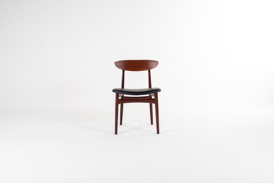 Image 1 of Ensemble de 4 chaises de salle à manger vintage danoises en teck, années 1960