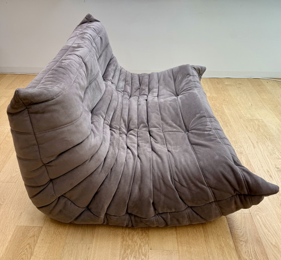 Image 1 of Original Ligne Roset Togo Sofa Set (2010) – 3-Seater & 2-Seater – Alcantara Praline – Excellent Condition