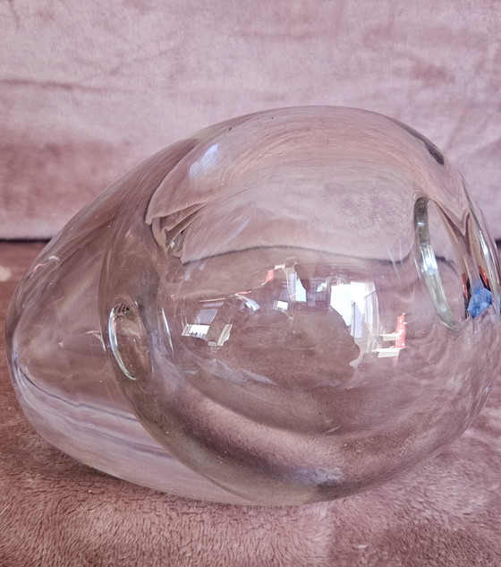 Image 1 of Leerdam Design Vase 1930s Signed Monogram Solid Glass