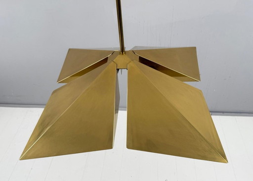 Suspension/plafonnier en laiton de Vereinigte Werkstätten, Allemagne, années 1970