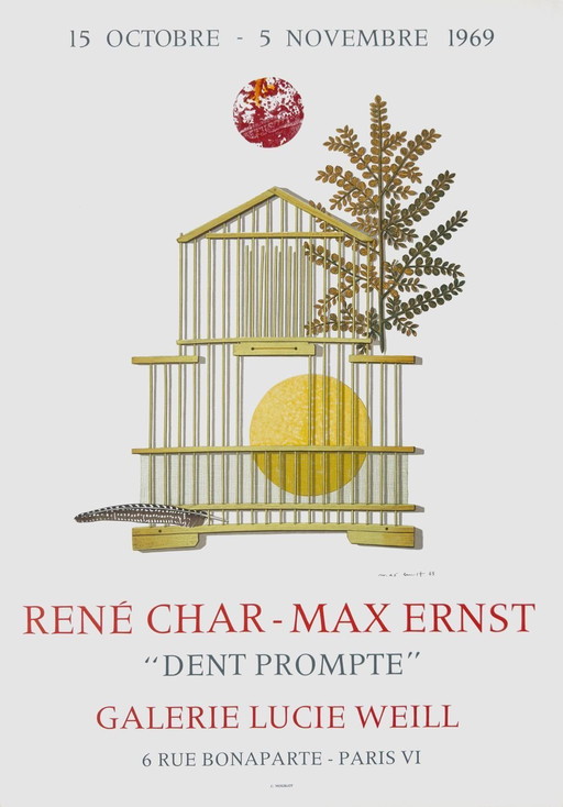 Max ERNST Expo 69 - Galerie Lucie Weill (B STOCK) originele poster 1969