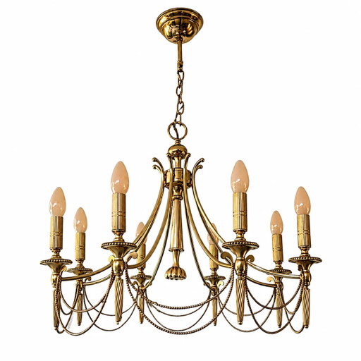 Lustre Sciolari Regency à bougies, années 1960