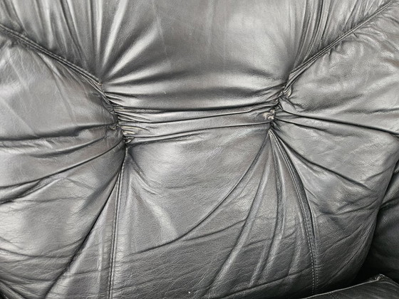 1970s Black Leather Club Chairs – Armchairs (photo 13 of 17)
