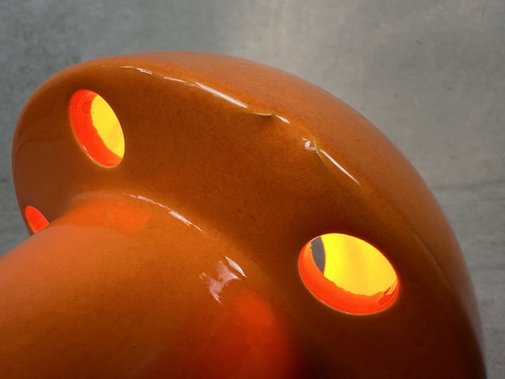 Image 1 of Lampada vintage a forma di fungo in ceramica