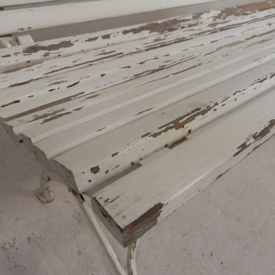 Tuinbank, Lattenbank, Inklapbaar 2 Meter Lang, Jaren 30 – 3-5 zitsbanken, Wood, Iron (photo 21 of 30)