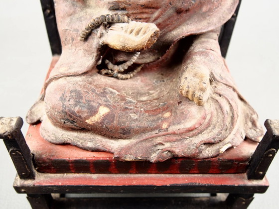 Antique Kobo Daishi Statue in Zushi Shrine – Japan Edo Period Buddha – Sculpture, Wood (photo 16 of 40)