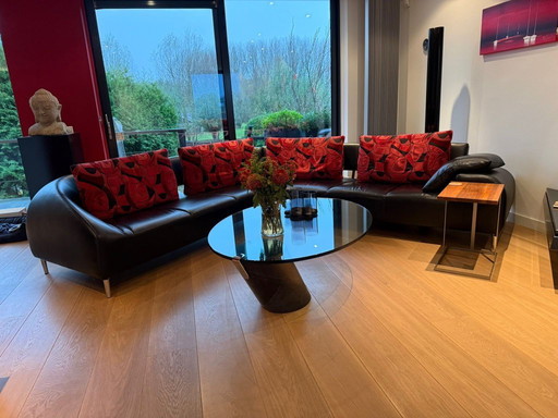 Beautiful Leolux sofa (240+260 cm) and loveseat Vol de Reve