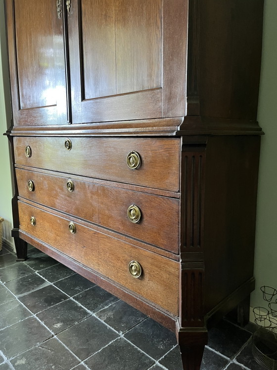 Image 1 of Cabinet Louis XIV en chêne, 1790