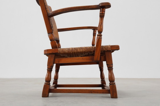 Image 1 of Poltrona in pelle e rovere di Theo Ruth per Artifort, Paesi Bassi, 1940