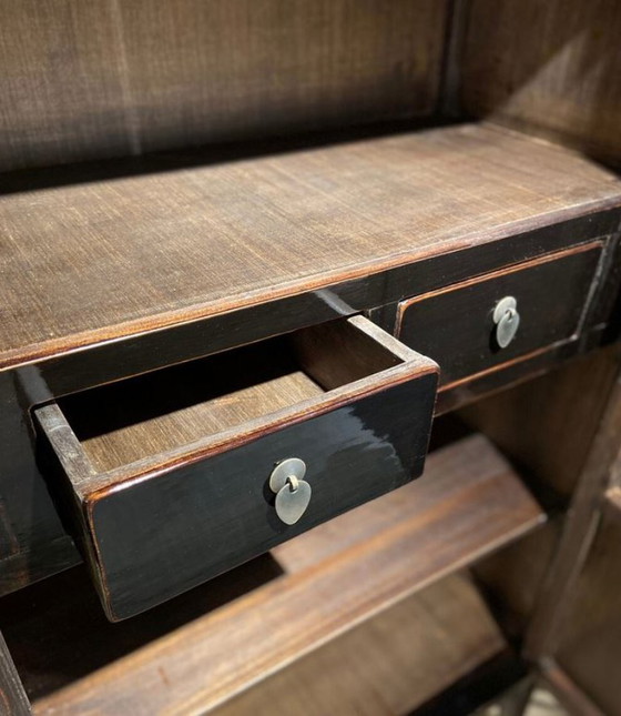 Image 1 of 2 x Chinese cabinet high black