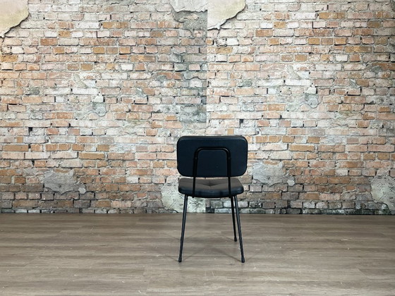 Satelliet Gerlin - Black Tufted - Set of 6 | Skai, Dining chairs, Metal, Vintage (photo 8 of 14)