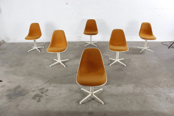 6-teiliges Set original Eames La Fonda Esszimmerstühle Vitra Miller – Herman Miller, Metal, Fiberglass (photo 2 of 21)
