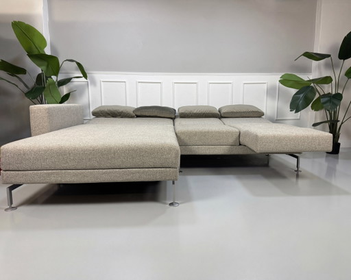 Brühl Moule Ecksofa Stoff Sofa Grau Couch Schlaffunktion