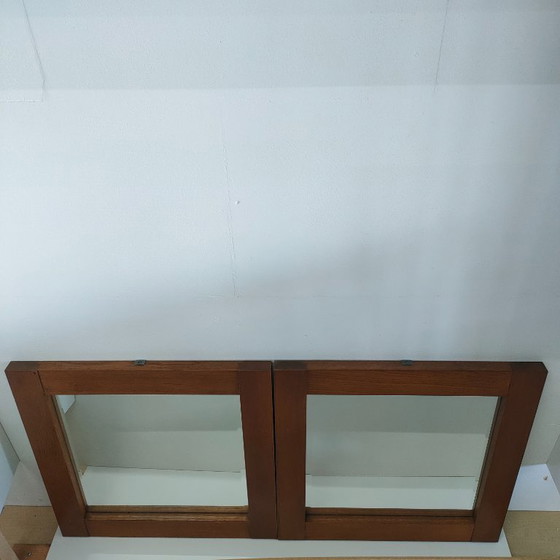 Image 1 of Miroir mural à facettes en chêne belge MTE Theuns (2 présents)