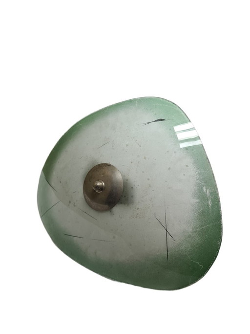 Kroonluchter in postmoderne stijl, Polen, jaren 1950 – Glass, Metal
