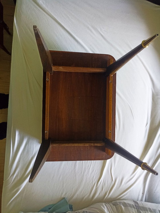 Image 1 of Frans, zeer zeldzaam, Mid -Century bijzetkastje (1947)- Uitstekende originele vintage staat.
