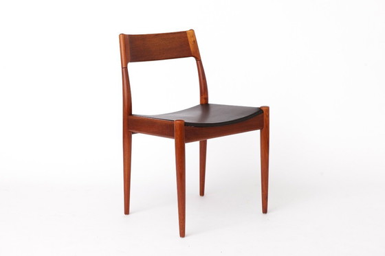 Image 1 of 6 van 8 vintage Deense eetkamerstoelen, Arne Hovmand-Olsen voor Mogens Kold, Teak