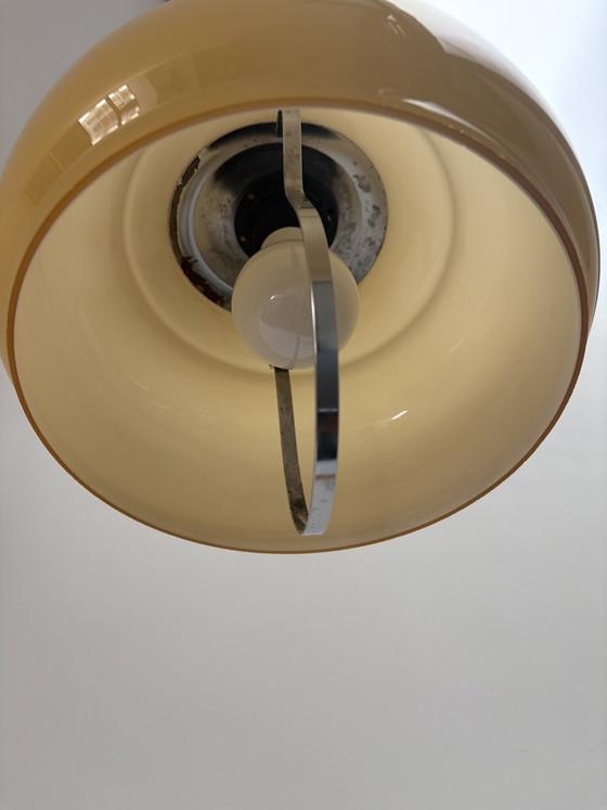 Opaline glass Italian 1960s pendant lamp (photo 7 of 8)