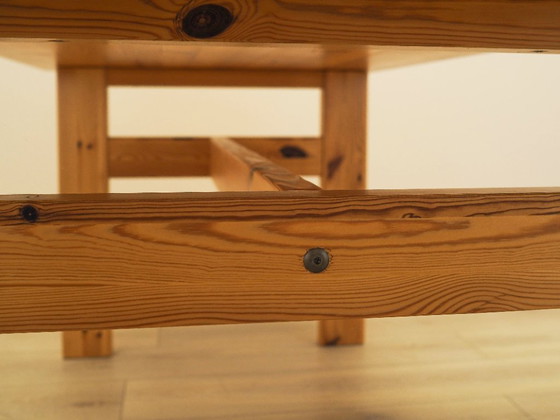 Danish Solid Pine Dining Table in Scandinavian Modern Style, 1980s – Wood (photo 7 of 10)