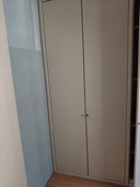 Sturdy tall linen closet