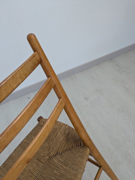 Image 1 of Authentischer Chiavarina-Stuhl aus Naturholz mit Sitzfläche aus geflochtenem Stroh - Ikone des italienischen Kunsthandwerks