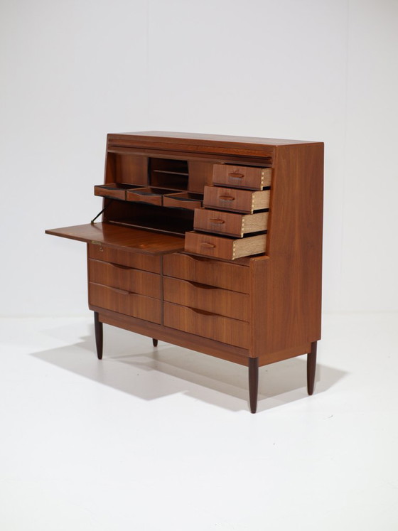 Scrittoio segretario Erling Torvits teak danese vintage anni '60, Scrivanie, Legno, Marrone (foto 6 di 15)