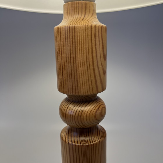 Image 1 of Pair of vintage Scandinavian lamps, Solbackens Svarveri, Sweden, 1970s