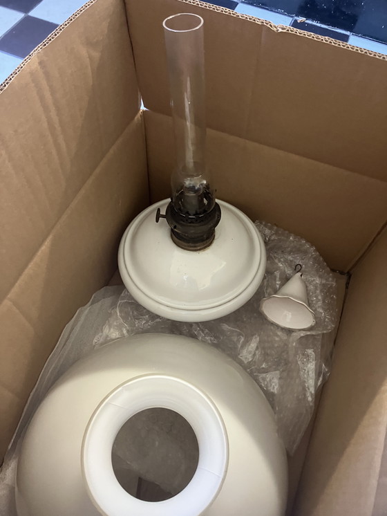 Image 1 of Lampada a sospensione a olio antica del XIX/XX secolo