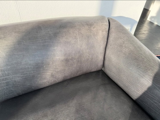 Image 1 of 2x De Sede DS-47 3-seater sofa, leather anthracite | Designer sofa, Swiss quality | DeSede DS47 couch