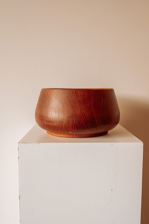 Vintage dänische Teakholz-Salat- oder Obstschale, 1970er Jahre