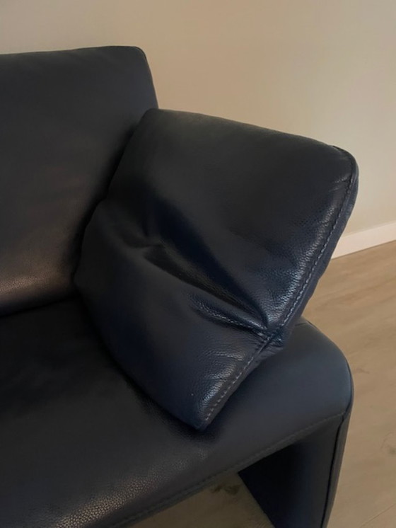 Image 1 of Canapé long JORI, modèle JR-8700 ; cuir Celia Cielo bleu ; 210 cm