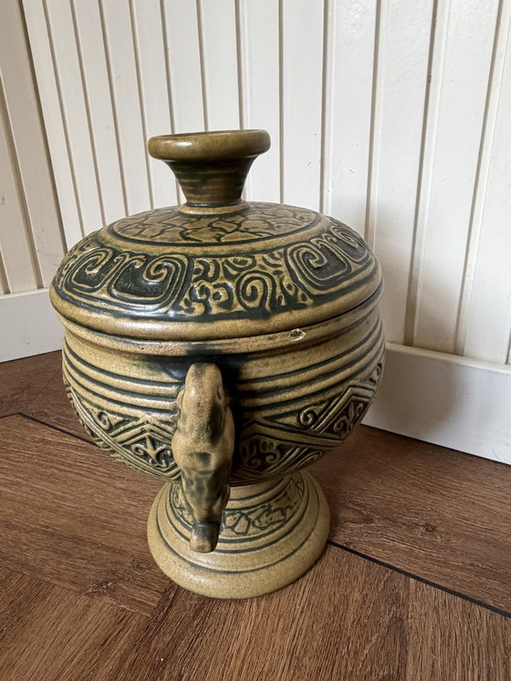 Jasba zeldzame pot met deksel – west germany jasba, Vazen, Ceramic (photo 6 of 8)