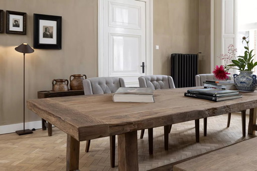 Table de Ferme Founder en Chêne Massif 250 cm de Long