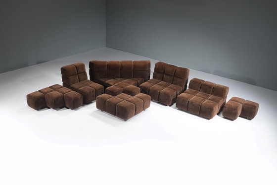 Image 1 of Very rare Castell Sofa in original fabric by Hans Hopfer for Wiener Werkstätte