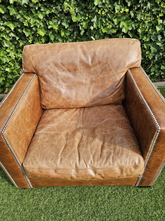 Image 1 of Luxe Leren Cube Fauteuil